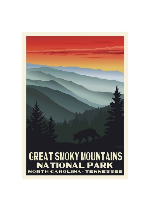 Cornice Per Poster 30,5x40,6 Cm – Smoky Mountains – Cornice In Legno Con Tela Di Lino, Quadro Wall Art Per Casa E Ufficio